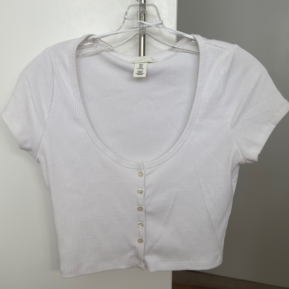 H&M Cropped Ribbed Tee - Picture 3 of 9